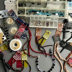 Deluxe Bead Crafting Kit with Elastic Line, Tools, and Premium Beads